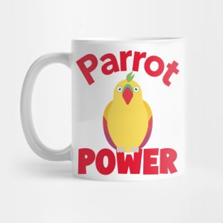 Parrot Power Bird, Love for birds, Inspirational Quote Mug